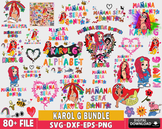 80+ file Karol g bundle svg , Karol g GLASS CAN png , Karol g TUMBLER png , Karol g SVG EPS PNG DXF , for Cricut, Silhouette, digital download, file cut