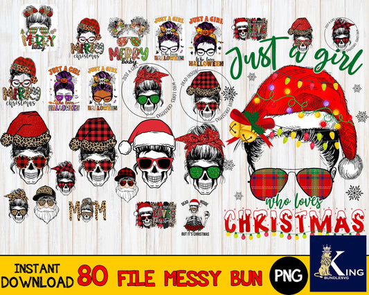 80 file messy bun bundle png,messy bun PNG ,bundle messy bun for Cricut, Silhouette, digital, file cut