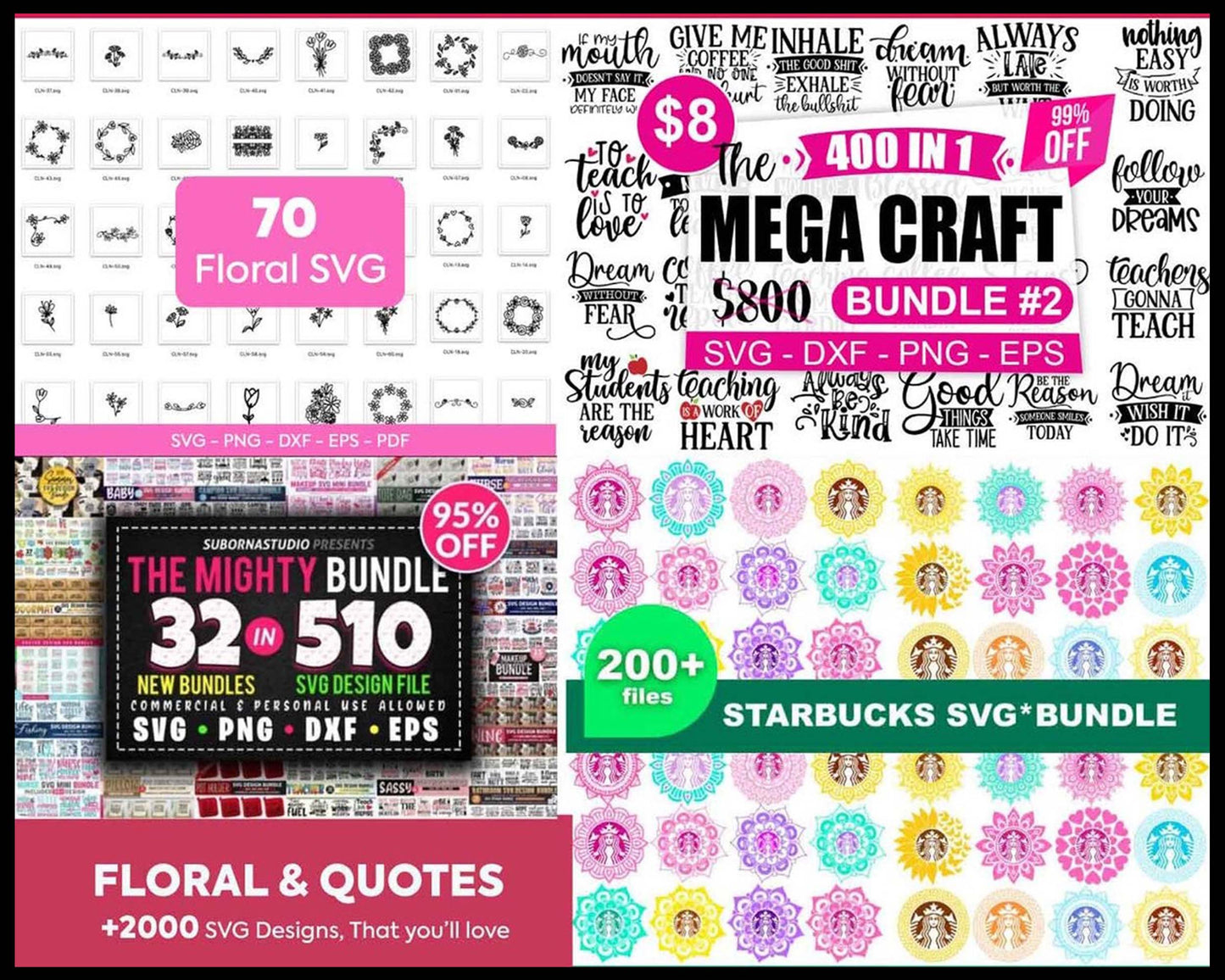 The Ultimate Giga Bundle svg, Mega bundle svg, 200.000 unique designs almost everything included, for Cricut, Silhouette, digital, file cut