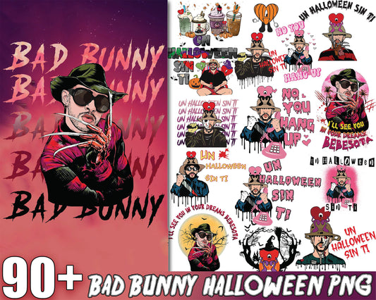 90+ file Bad Bunny Halloween PNG, bundle Bad Bunny Halloween PNG , Silhouette, digital , Instant Download