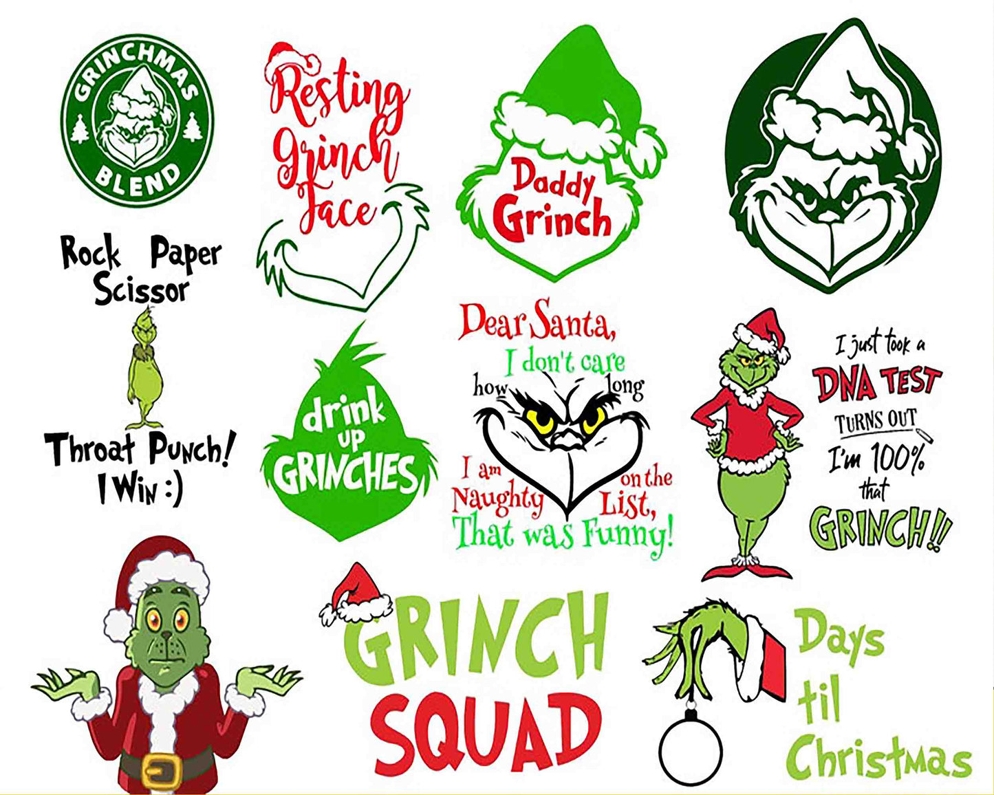 950+ file Grinch Bundle SVG, Grinch SVG, Grinch Cutting Image, Christmas Grinch svg , for Cricut, Silhouette, digital, file cut