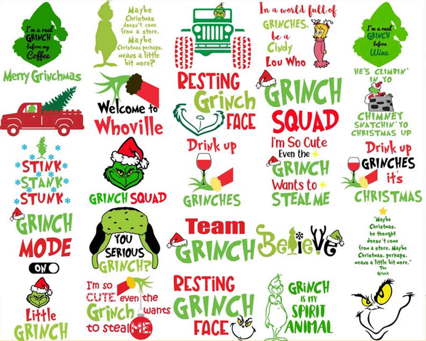 950+ file Grinch Bundle SVG, Grinch SVG, Grinch Cutting Image, Christmas Grinch svg , for Cricut, Silhouette, digital, file cut
