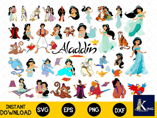 46+ file Aladdin SVG Mega Bundle  svg eps png, for Cricut, Silhouette, digital, file cut