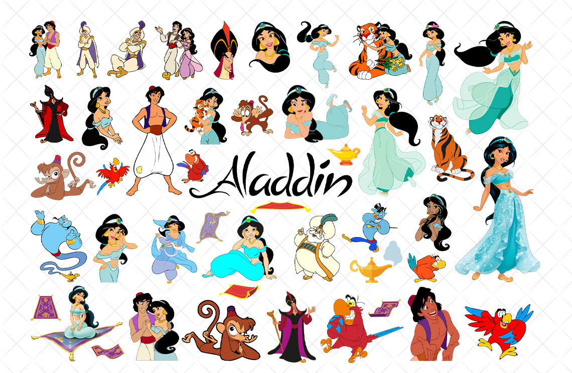 46+ file Aladdin SVG Mega Bundle svg eps png, for Cricut, Silhouette, digital, file cut