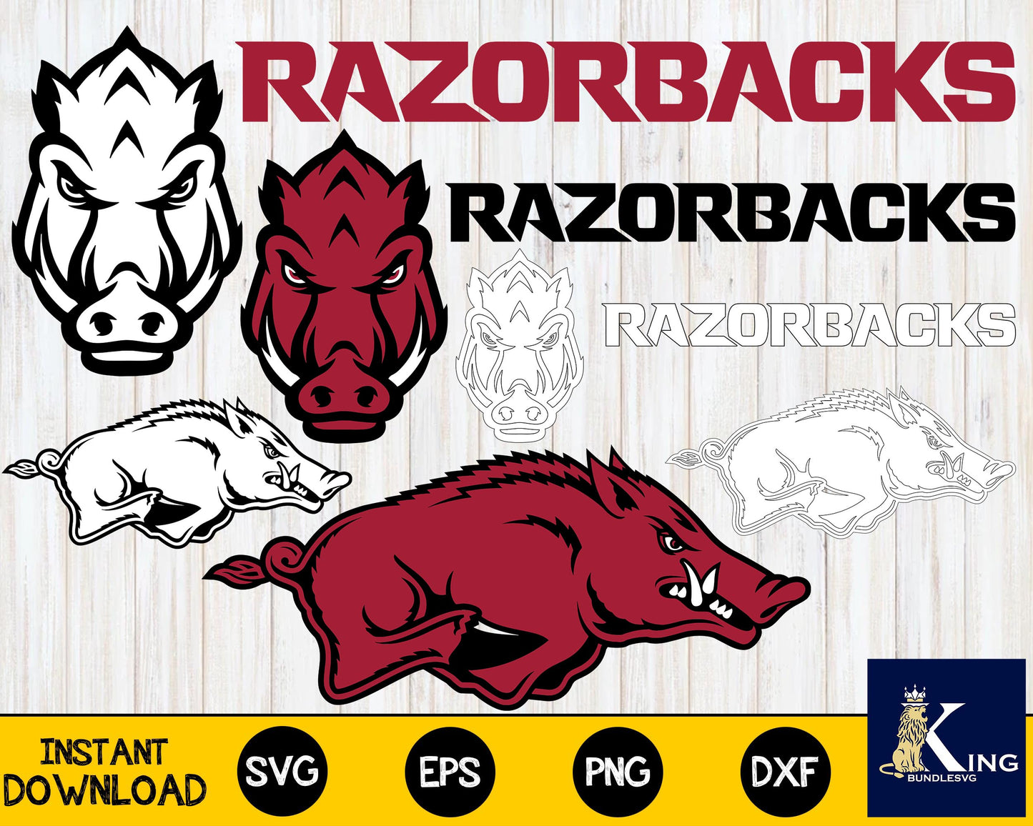 Arkansas Razorbacks svg dxf eps png, bundle ncaa svg, for Cricut, Silhouette, digital, file cut