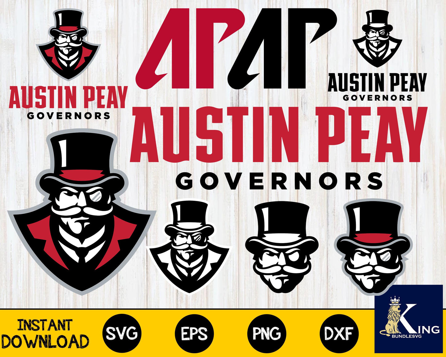 Austin Peay Governors svg dxf eps png, bundle ncaa svg, for Cricut, Silhouette, digital, file cut