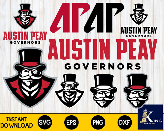 Austin Peay Governors  svg dxf eps png, bundle ncaa svg, for Cricut, Silhouette, digital, file cut