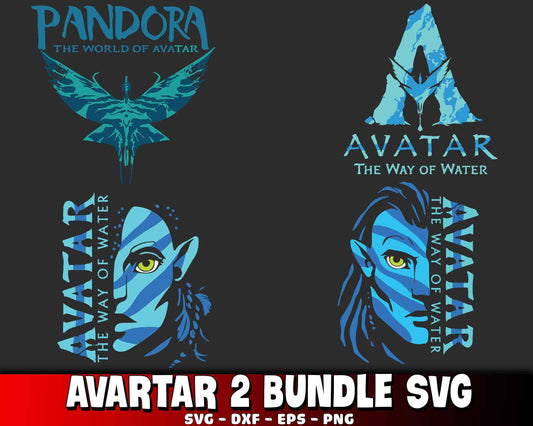 Avartar 2 bundle svg , avartar svg , Avatar the way of the water Avatar 2 SVG DXF EPS PNG , for Cricut, Silhouette, digital, file cut