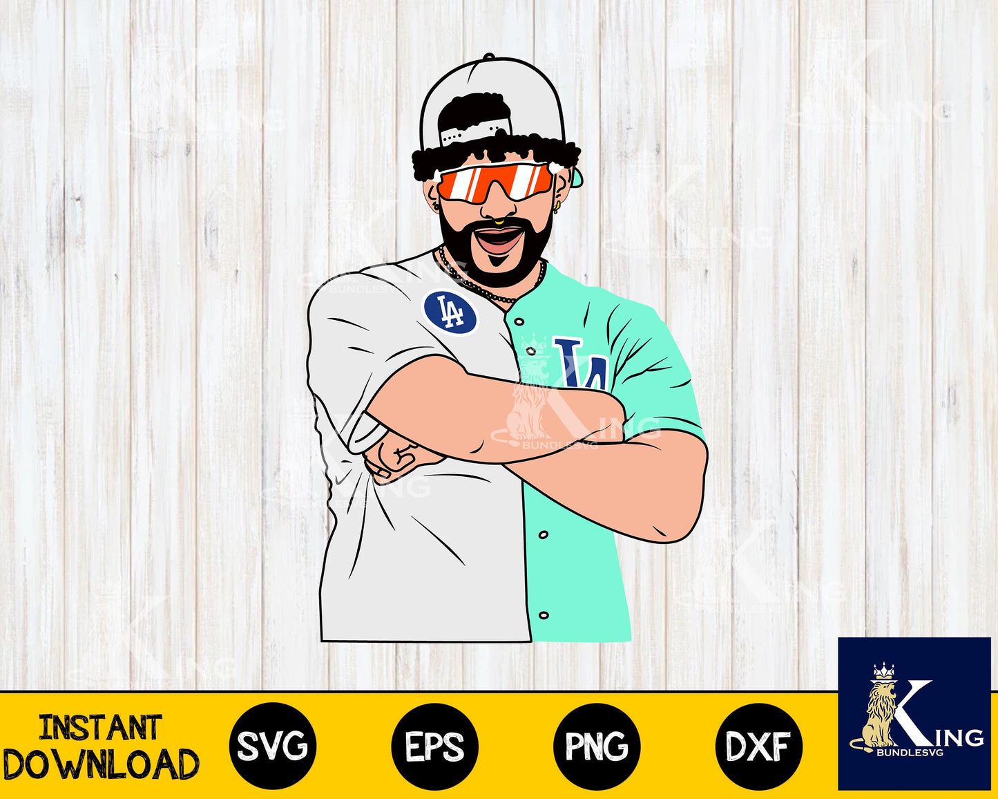 Bad Bunny Los Angeles 2 svg,Bad Bunny svg eps png, for Cricut, Silhouette, digital, file cut