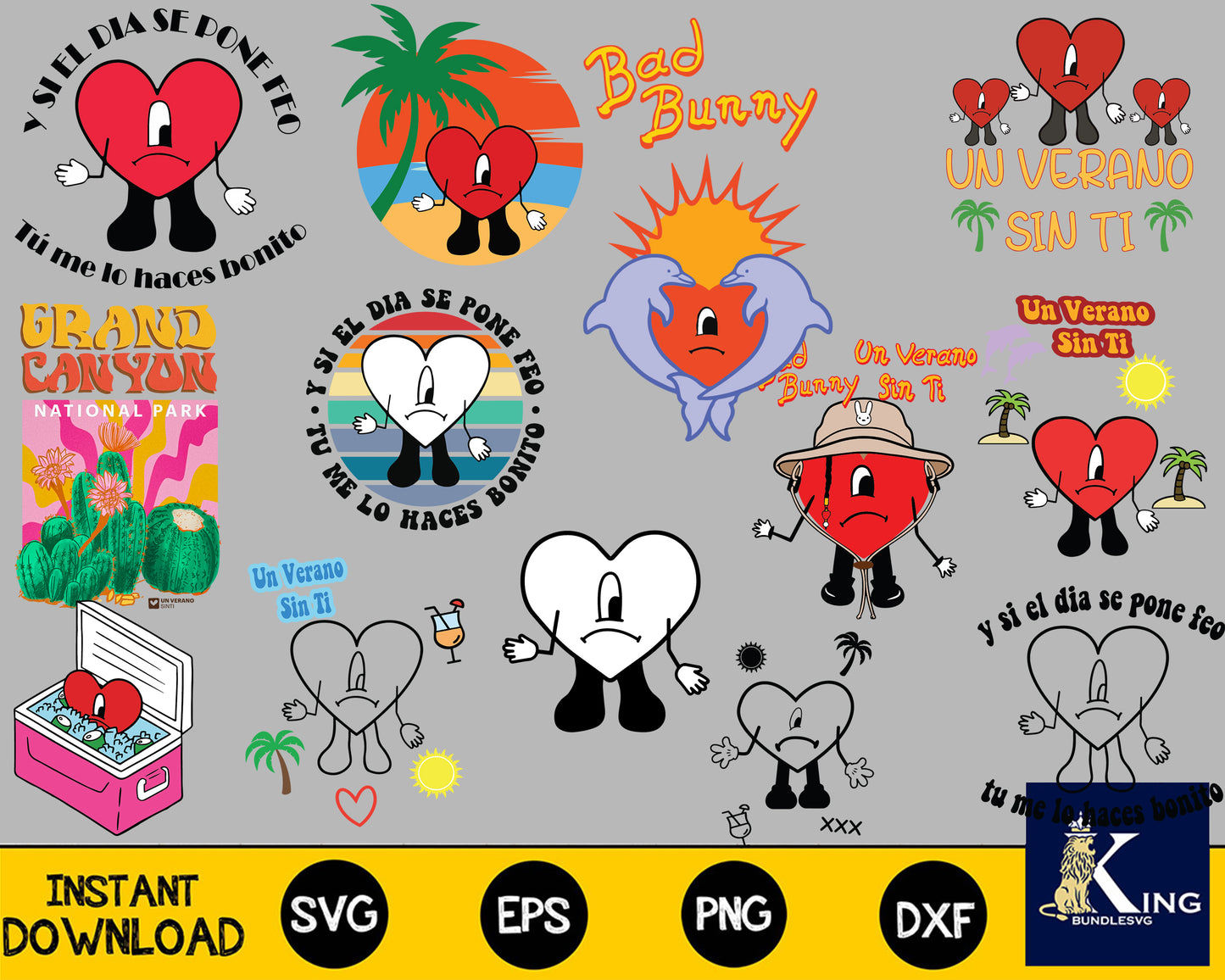 Bad Bunny Svg Baby benito Svg Un verano sin ti Layered Valentines SVG Mega Bundle svg eps png, for Cricut, Silhouette, digital, file cut