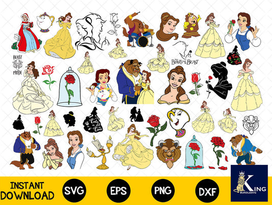62+ file Beauty Beast SVG Mega Bundle  svg eps png, for Cricut, Silhouette, digital, file cut