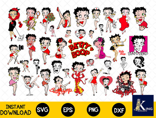 42+ file Betty Boop SVG Mega Bundle  svg eps png, for Cricut, Silhouette, digital, file cut