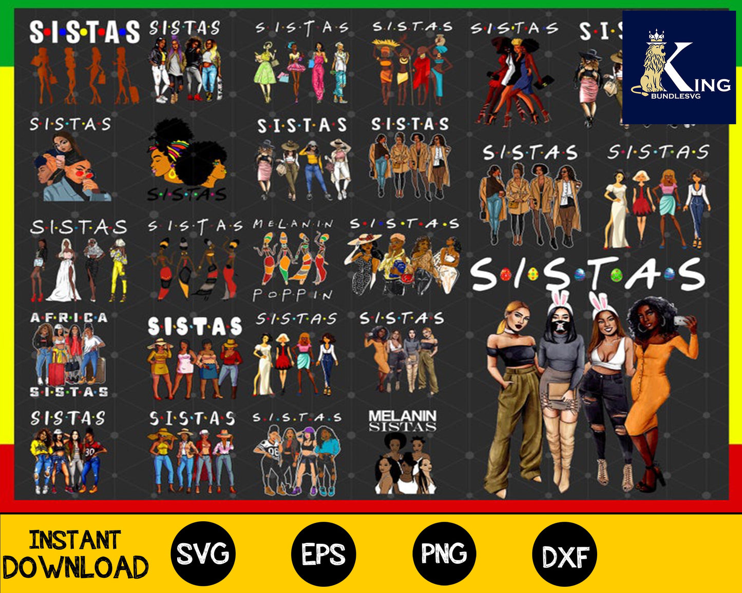 Black Sistas Queen Melanin, Sistas Sisters PNG African American Women,Urban Hipster Girl Png, Black Girls Png, PNG, Instant Download for Cricut, Silhouette, digital, file cut