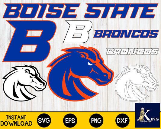 Boise State Broncos svg dxf eps png, bundle ncaa svg, for Cricut, Silhouette, digital, file cut