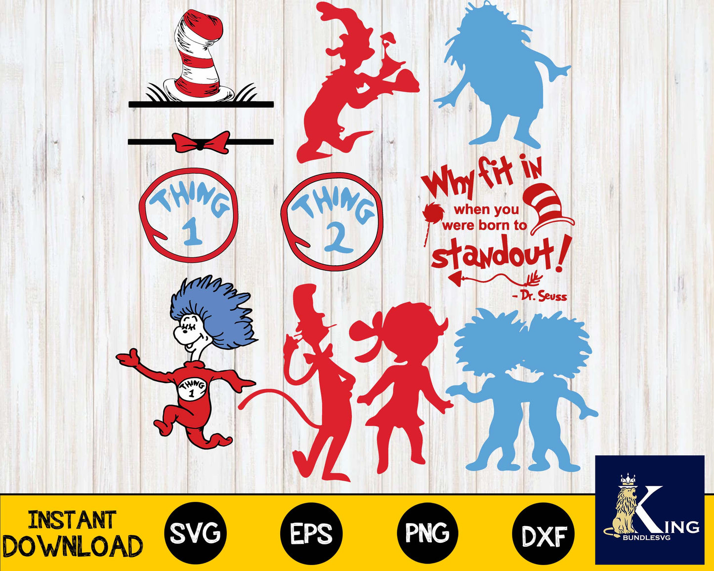 Bundle Thing 1, thing 2, why fit in , dr seuss svg,mega bundle dr seuss svg,bundle dr seuss for Cricut, Silhouette, digital, file cut