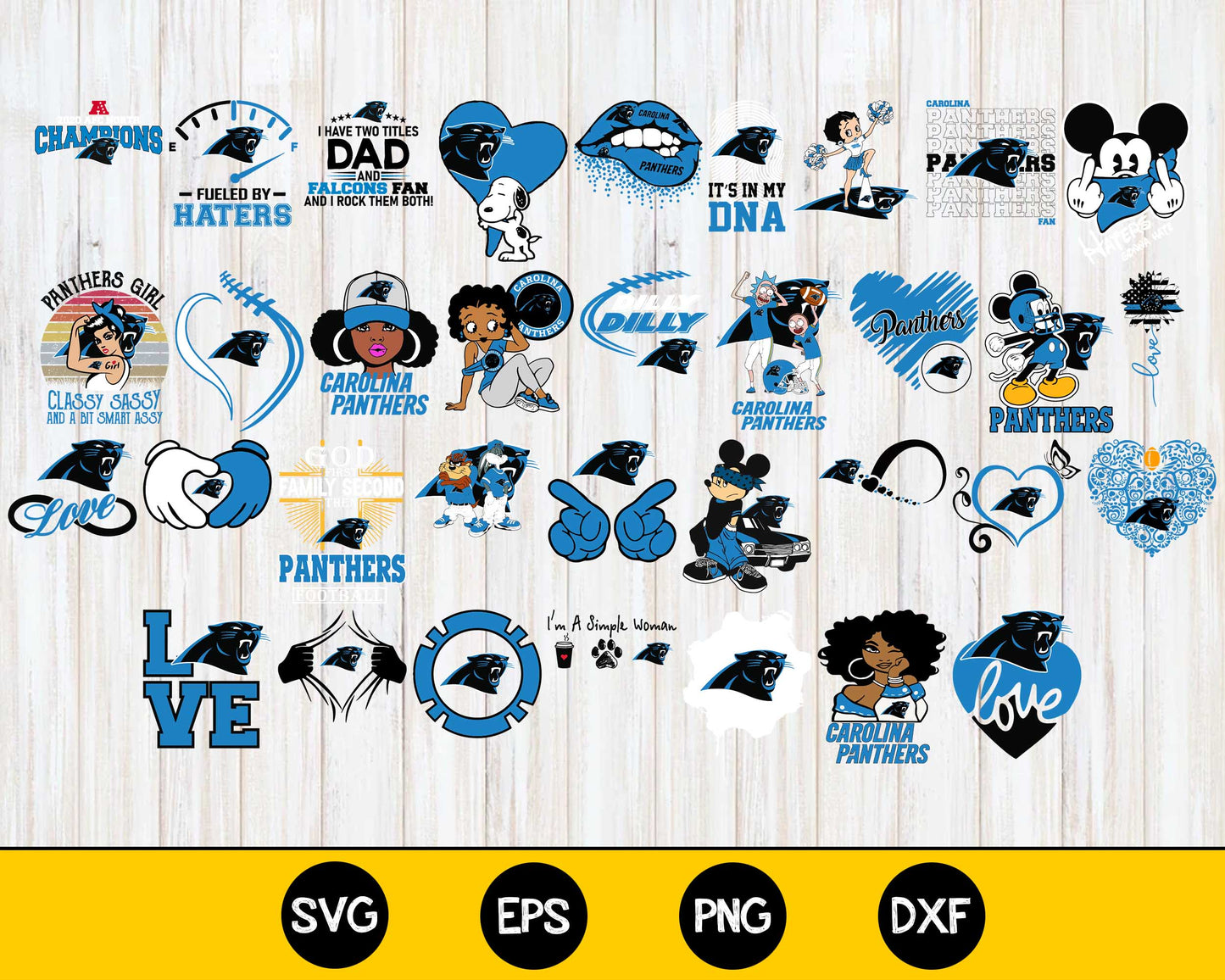 Carolina Panthers Bundle svg,Carolina Panthers Nfl svg, Bundle sport Digital Cut Files svg eps dxf png file, for Cricut, Silhouette, digital, file cut