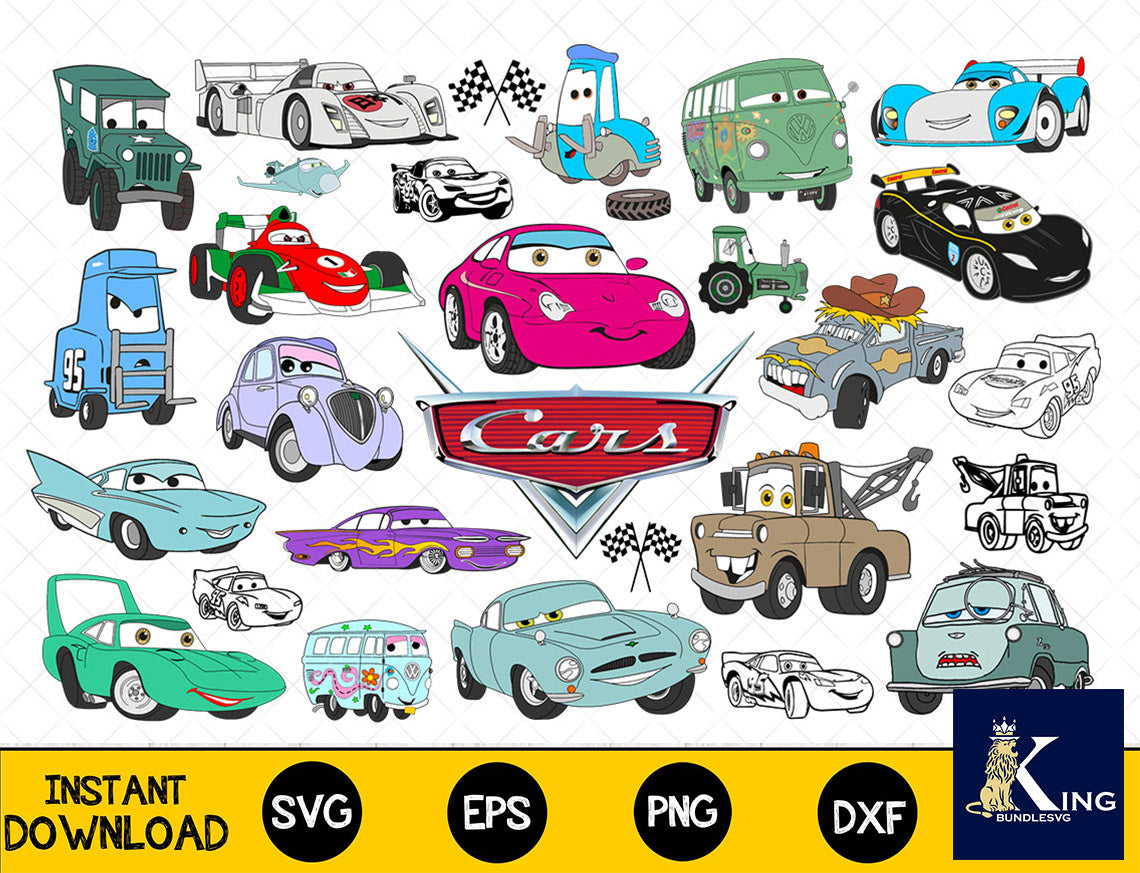 45+ file Cars Marvel SVG Mega Bundle svg eps png, for Cricut, Silhouette, digital, file cut