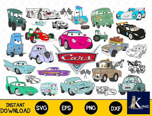 45+ file Cars Marvel SVG Mega Bundle  svg eps png, for Cricut, Silhouette, digital, file cut
