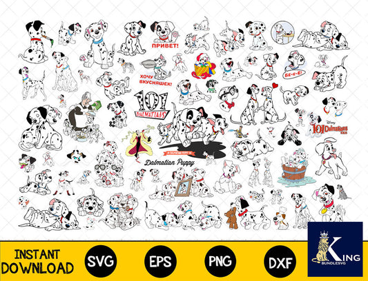 93+ file Dalmatians SVG Mega Bundle  svg eps png, for Cricut, Silhouette, digital, file cut