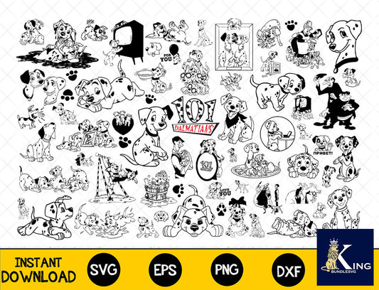 67+ file Dalmatians SVG Mega Bundle  svg eps png, for Cricut, Silhouette, digital, file cut