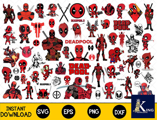 99+ file Deadpool SVG Mega Bundle  svg eps png, for Cricut, Silhouette, digital, file cut