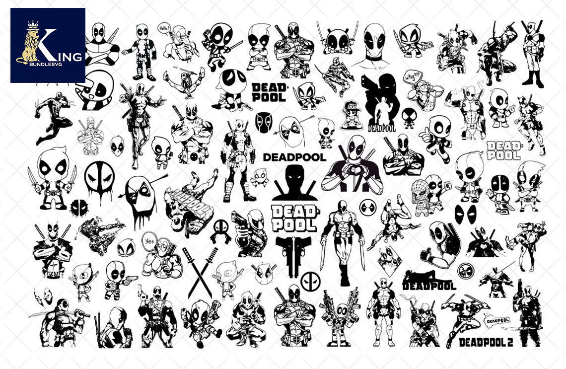175+ file Deadpool SVG Mega Bundle svg eps png, for Cricut, Silhouette, digital, file cut