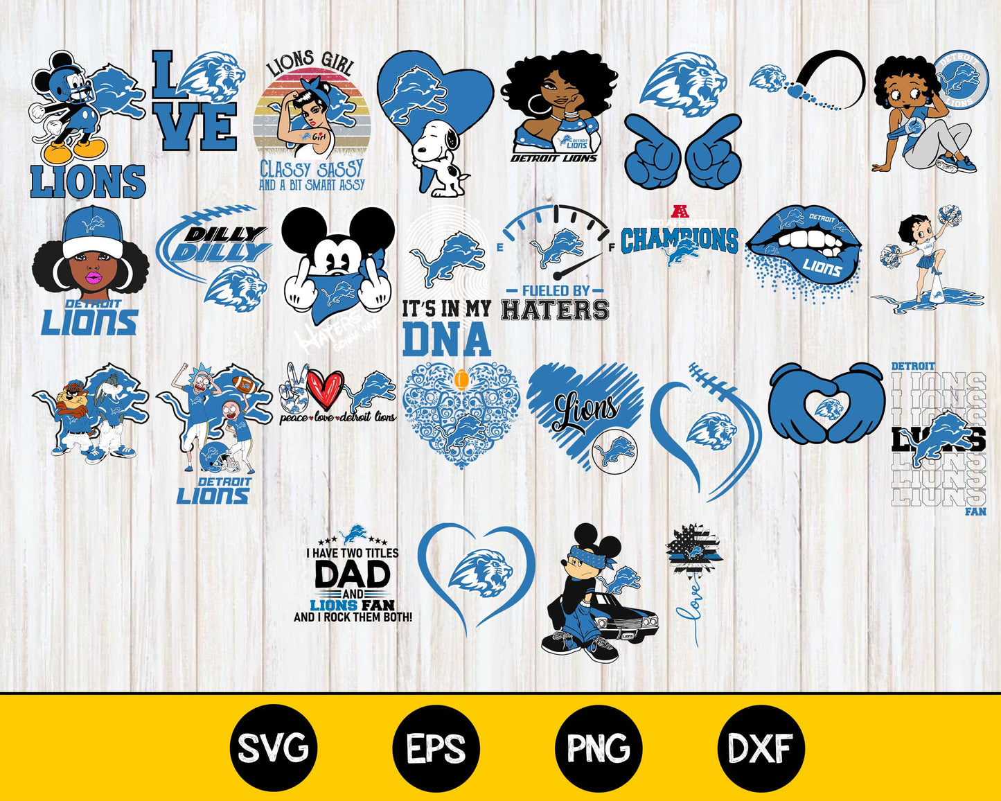 Detroit Lions 2 Bundle svg, Detroit Lions 2 Nfl svg, Bundle sport Digital Cut Files svg eps dxf png file, for Cricut, Silhouette, digital, file cut