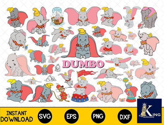 55+ file Dumbo SVG Mega Bundle  svg eps png, for Cricut, Silhouette, digital, file cut