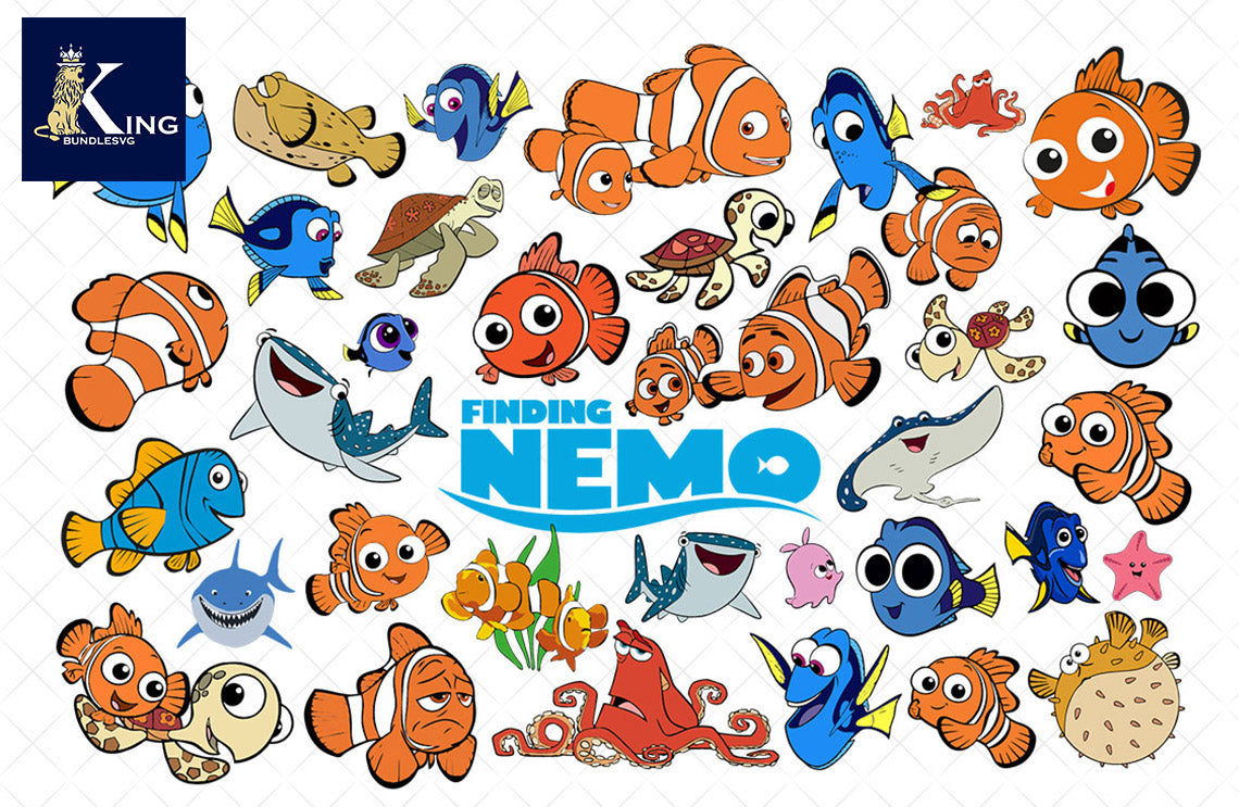 44+ file Finding Nemo SVG Mega Bundle svg eps png, for Cricut, Silhouette, digital, file cut