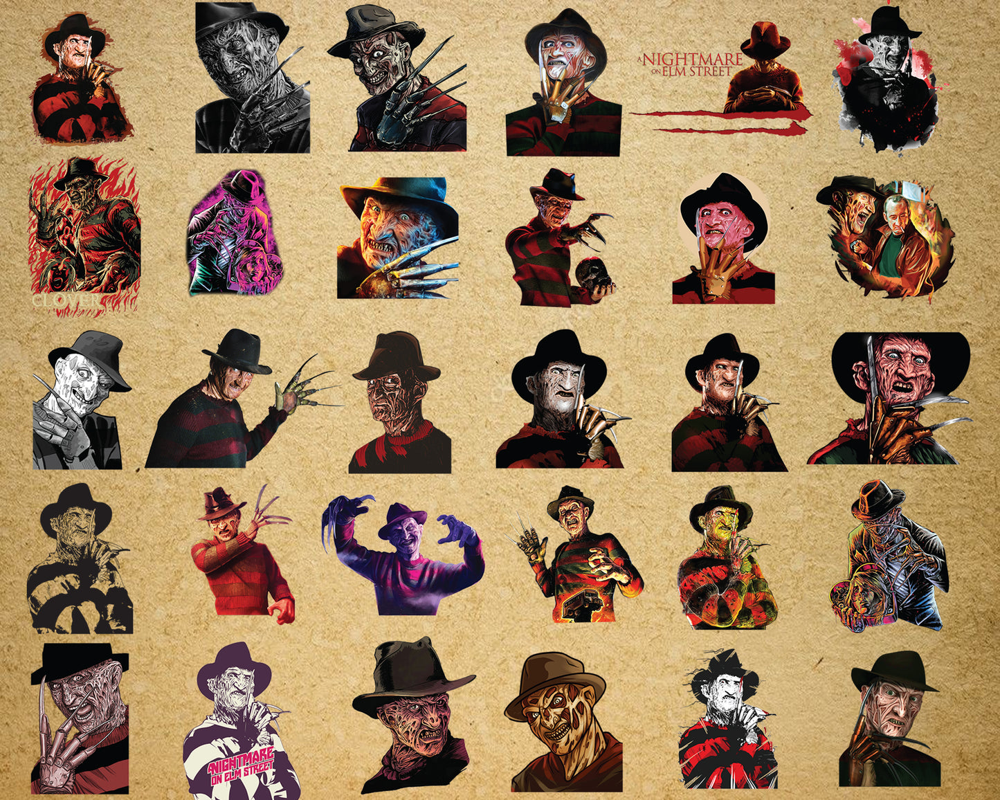 Freddy Krueger bundle svg dxf eps png, bundle halloween cricut, for Cricut, Silhouette, digital, file cut