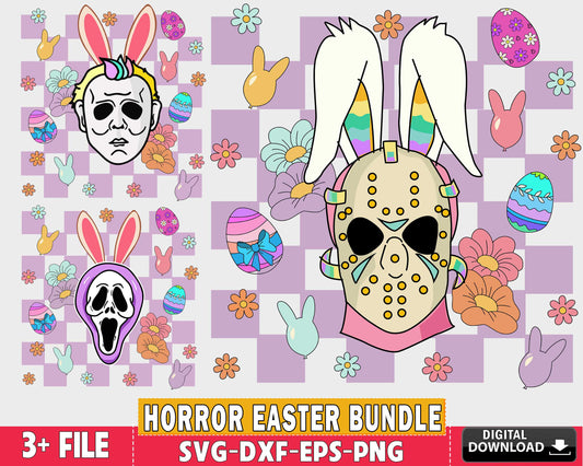 Funny Easter svg, Cute Horror svg Bundle, Horror Easter svg Bundle, Happy Easter Day svg , Funny Easte svg eps dxf png, for Cricut, Silhouette, digital, file cut