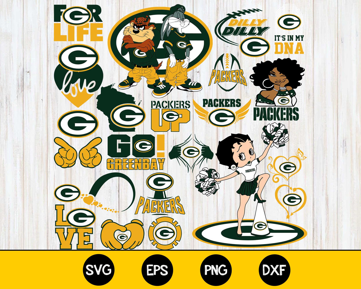 Green Bay Packers Bundle svg,Green Bay Packers Nfl svg, Bundle sport Digital Cut Files svg eps dxf png file, for Cricut, Silhouette, digital, file cut