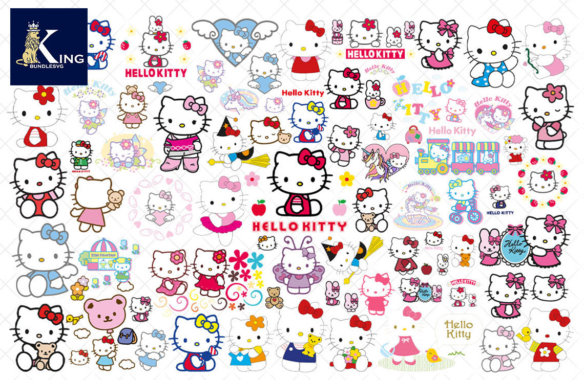 700+ file Hello Kitty SVG, Mega Bundle Hello Kitty svg eps png, for Cricut, Silhouette, digital, file cut