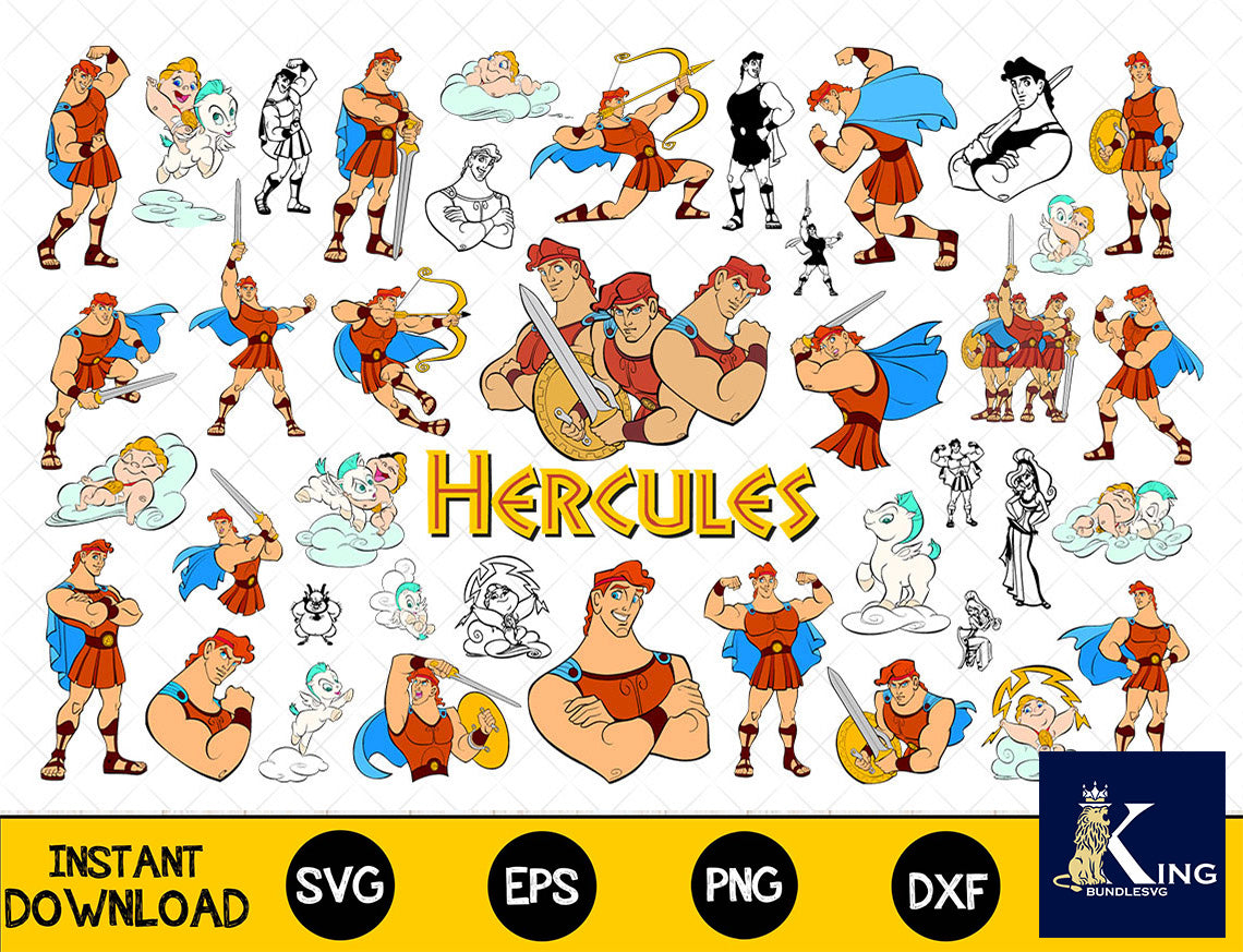 61+ file Hercules SVG Mega Bundle svg eps png, for Cricut, Silhouette, digital, file cut