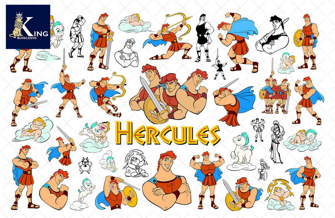 61+ file Hercules SVG Mega Bundle svg eps png, for Cricut, Silhouette, digital, file cut