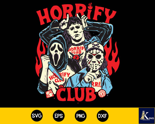 Horrify Club Michael Myers Jason Voorhees Ghostface svg eps dxf  png,bundle Hellfire Club for Cricut, Silhouette, digital, file cut