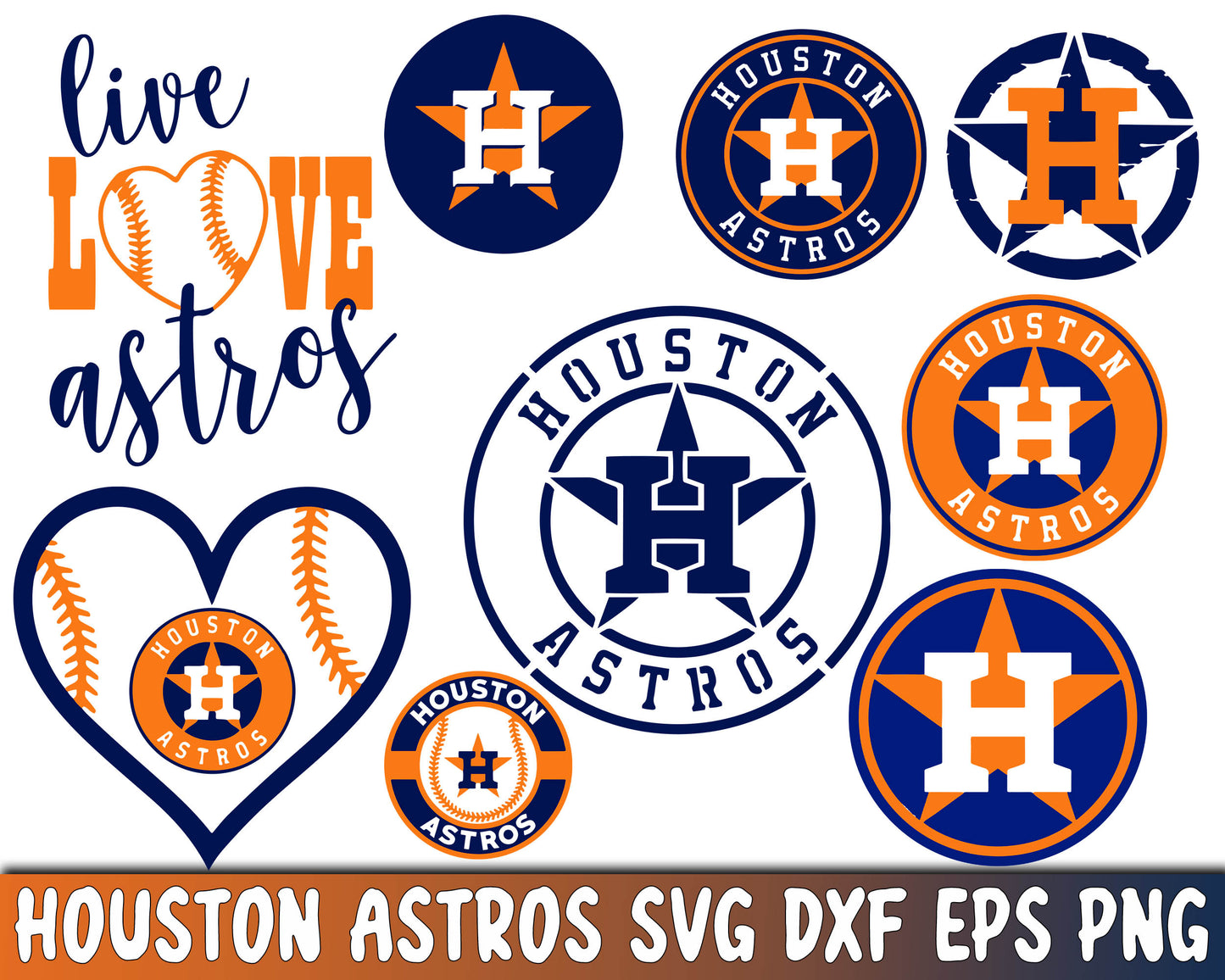 Houston-Astros svg dxf eps png, bundle MLB svg, for Cricut, Silhouette, digital, file cut