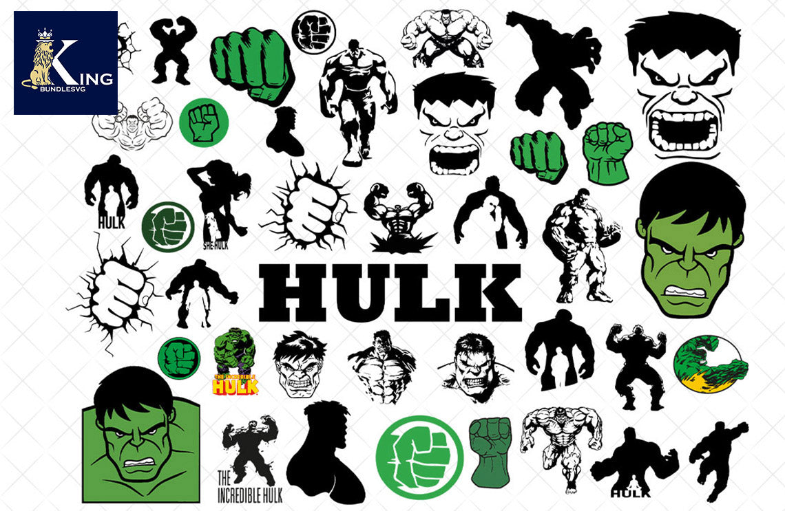 45+ file Hulk SVG Mega Bundle svg eps png, for Cricut, Silhouette, digital, file cut
