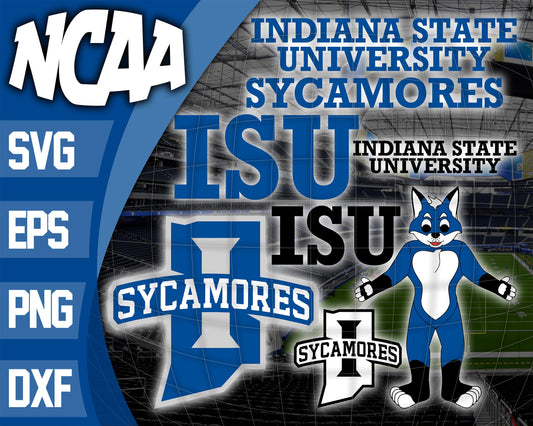 Indiana State Sycamores  svg dxf eps png, bundle ncaa svg, for Cricut, Silhouette, digital, file cut