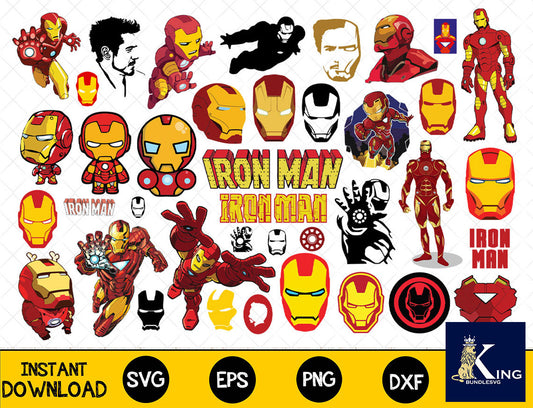 77+ file Iron Man SVG Mega Bundle  svg eps png, for Cricut, Silhouette, digital, file cut