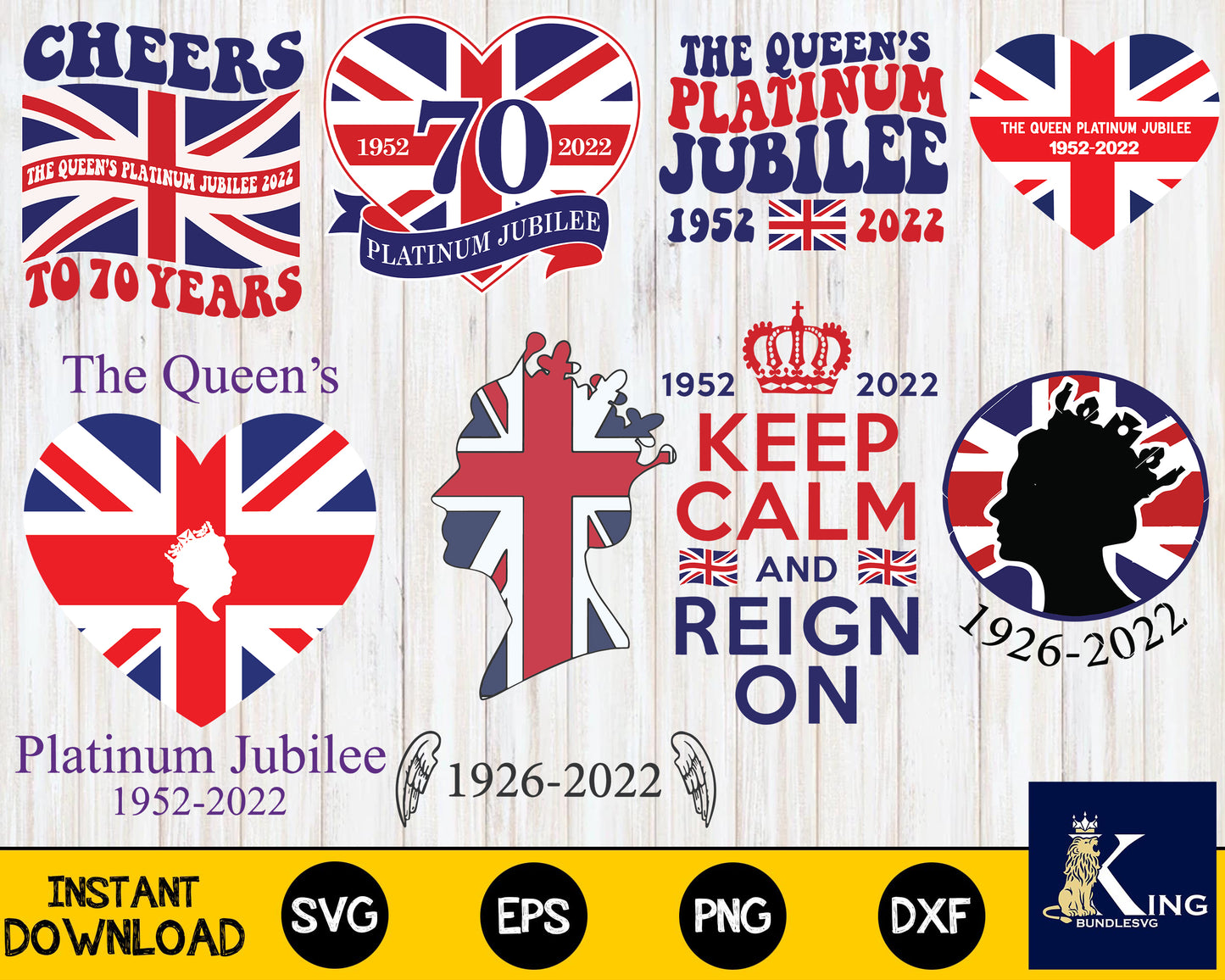 Jubilee svg Bundle, Queen's Platinum Jubilee svg, Jubilee ,Queen Elizabeth II Platinum svg , Mega Bundle Elizabeth II svg dxf eps png, cricut , for Cricut, Silhouette, digital download