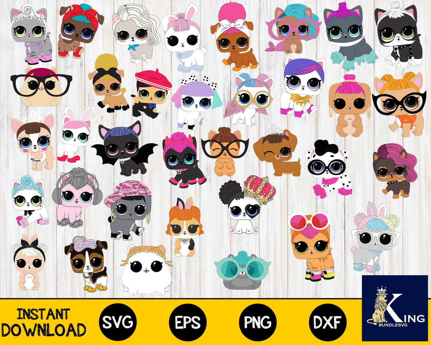 bundle lol surprise pets svg ,baby dolls svg eps dxf png, lol dolls for Cricut, Silhouette, digital, file cut