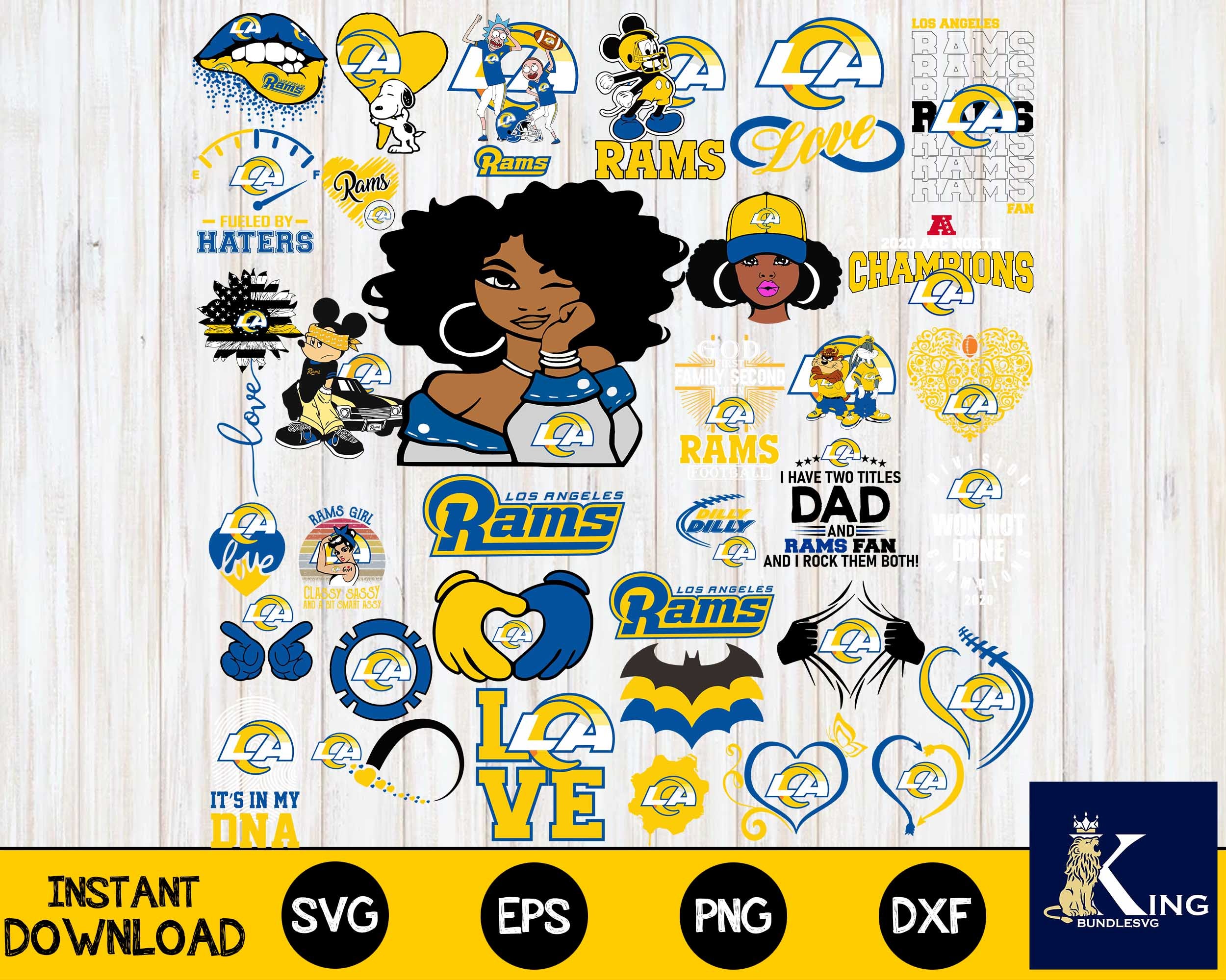 Los Angeles Rams logo Digital File (SVG cutting file + pdf+png+dxf)