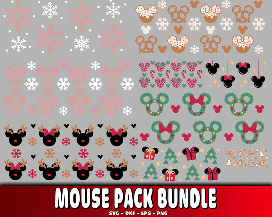 Mouse Pack bundle svg eps dxf png , for Cricut, Silhouette, digital, file cut