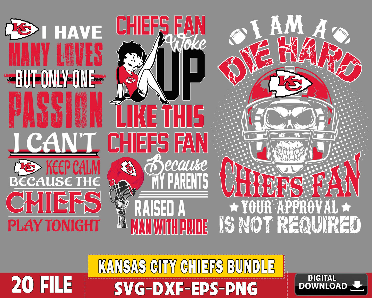Kansas City Chiefs Bundle svg ,20 file Kansas City Chiefs svg, Nfl svg, Bundle superbowl Digital Cut Files , super bowl svg eps dxf png file, for Cricut, Silhouette, digital download , file cut