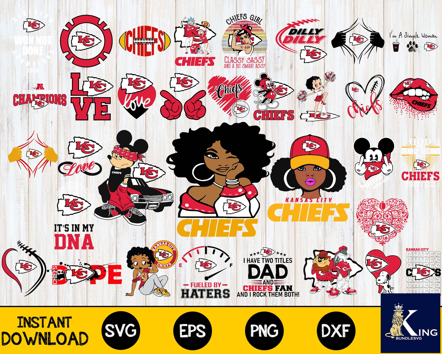 Kansas City Chiefs Bundle svg, Kansas City Chiefs Nfl, Bundle superbowl Digital Cut Files, super bowl svg eps dxf png file, for Cricut, Silhouette, digital, file cut
