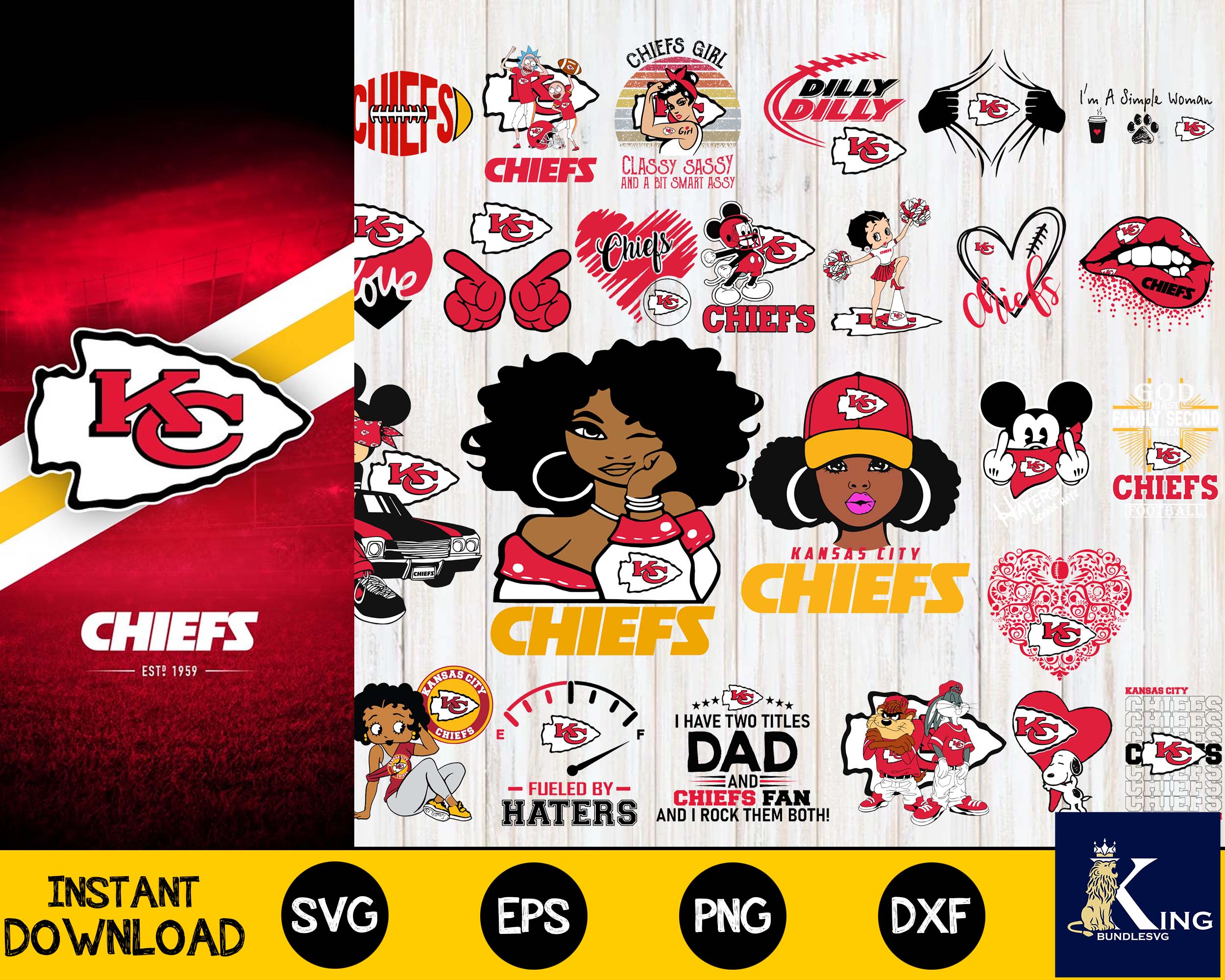 Chiefs Football Vector Logo T-shirt SVG File for Cricut Maker and  Silhouette Cameo Digital Download