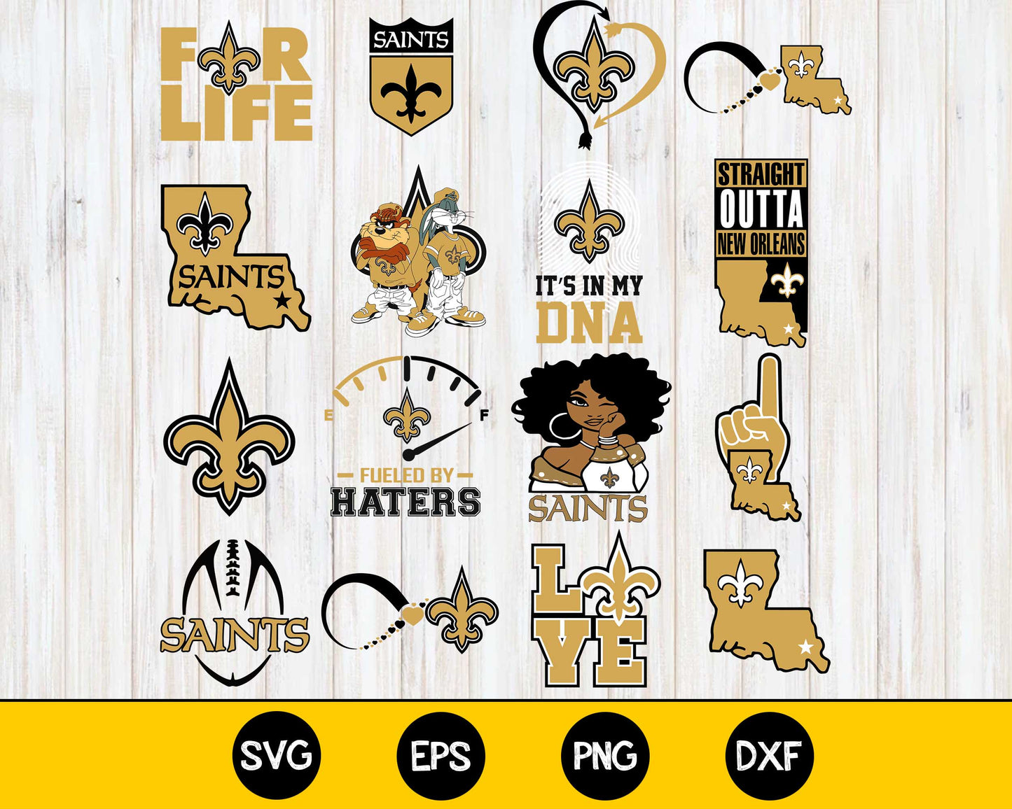 New Orleans Saints Bundle svg,New Orleans Saints Nfl svg, Bundle sport Digital Cut Files svg eps dxf png file, for Cricut, Silhouette, digital, file cut