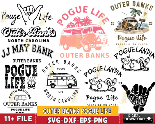 Outer Banks Pogue Life svg,Outer Banks Friends SVG DXF EPS PNG , Outer Banks svg, cricut, for Cricut, Silhouette, digital, file cut