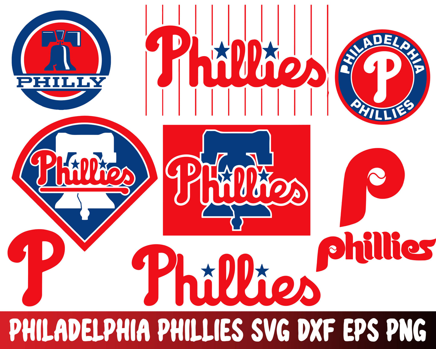 Philadelphia-Phillies svg dxf eps png, bundle MLB svg, for Cricut, Silhouette, digital, file cut